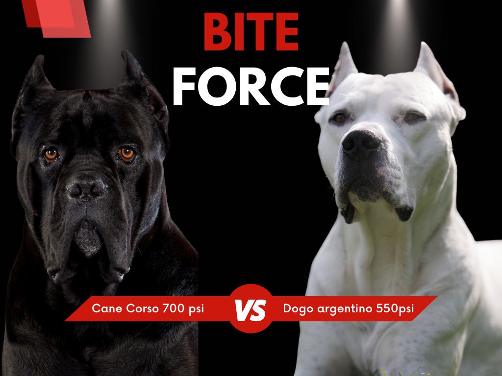 Dogo argentino vs cane corso bite force